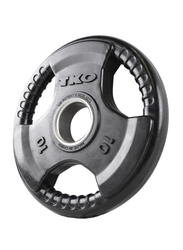 TKO Olympic Rubber Grip Plate, 10 KG, Black