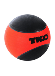 TKO Rubberized Medicine Ball, 12LBS, Red/Black