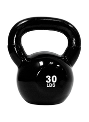 TKO Vinyl Dipped Kettlebell, 30LBS, Black