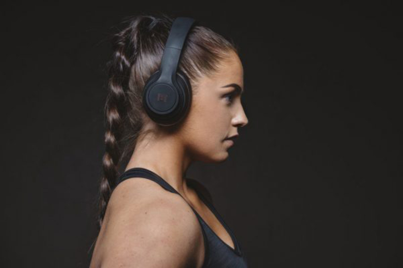 Miiego Boom Wireless On-Ear Sports Headphones, Black/Rose Gold