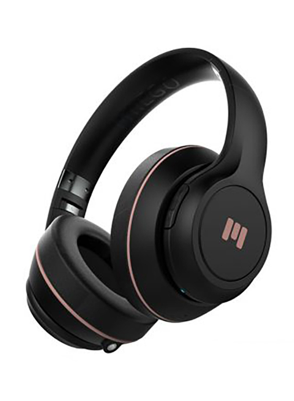 Miiego Boom Wireless On-Ear Sports Headphones, Black/Rose Gold