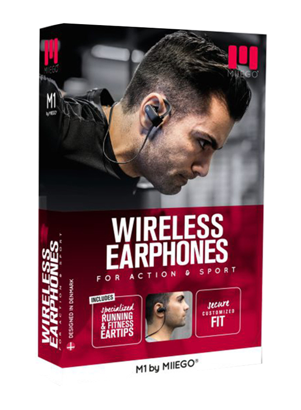 Miiego M1 Wireless In-Ear Sport Earphone, Black/Grey