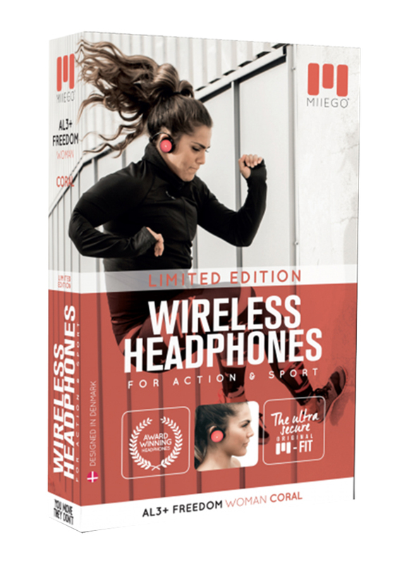 Miiego Limited Edition Al3 Wireless On-Ear Headphones, Coral