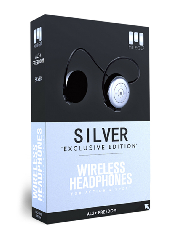 Miiego Al3 Exclusive Edition Wireless On-Ear Sports Headphones, Silver