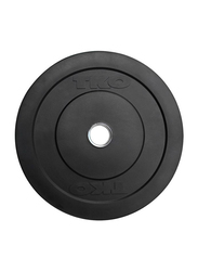 TKO Rubber Bumper Plate, 20LBS, Black