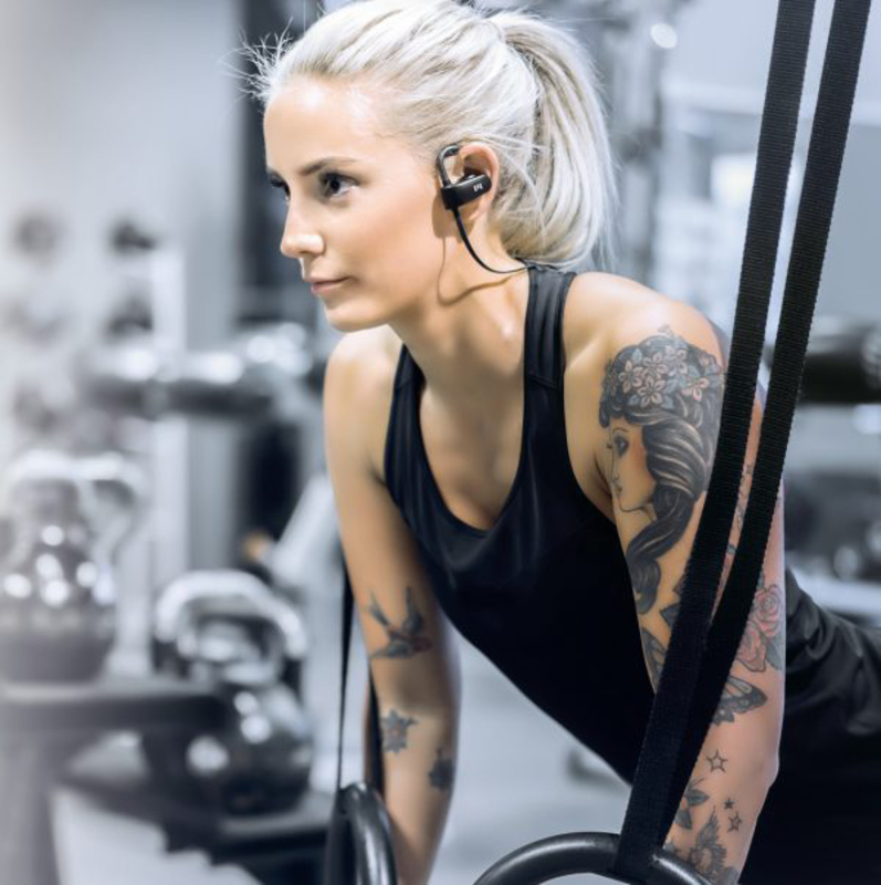 Miiego M1 Wireless In-Ear Sport Earphone, Black/Grey