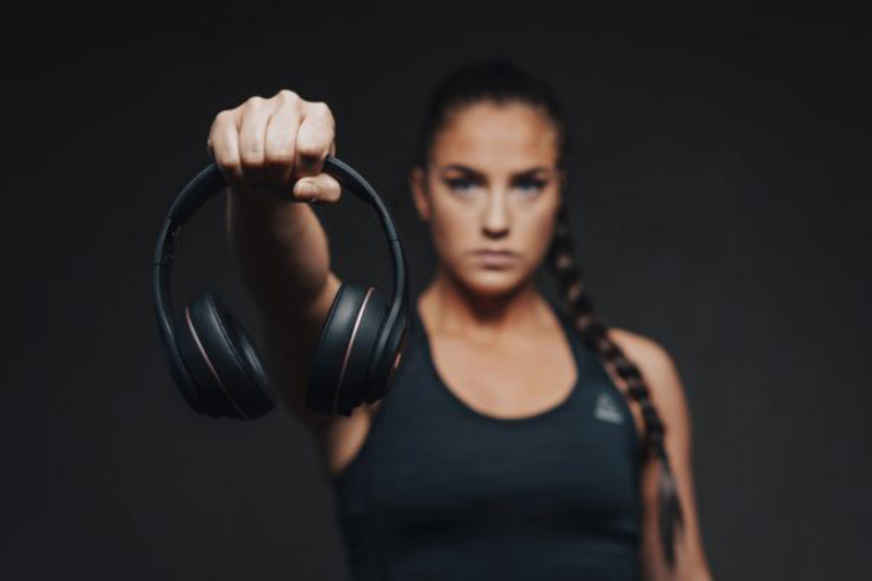 Miiego Boom Wireless On-Ear Sports Headphones, Black/Rose Gold