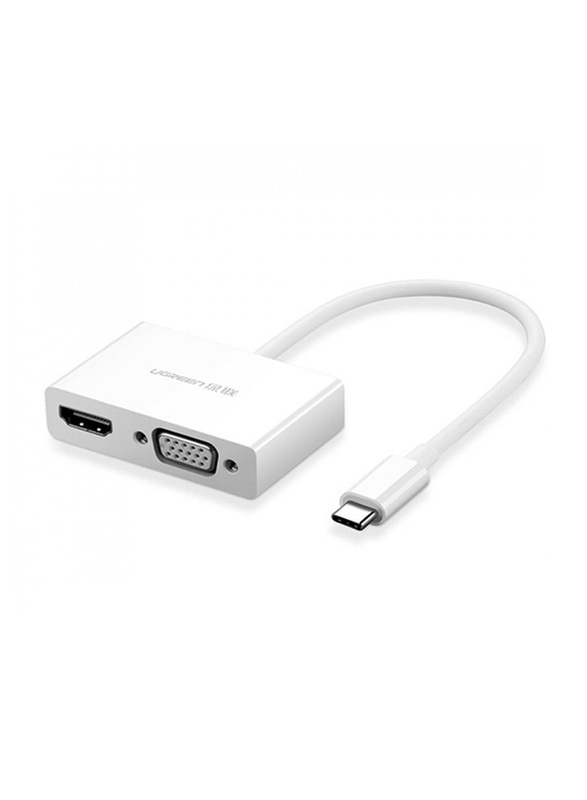 

Ugreen Converter, USB Type-C Male to HDMI/VGA for Type-C Devices, White