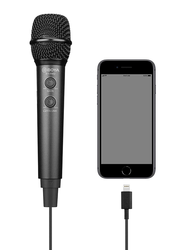 

Boya BY-HM2 USB/Type-C/Lightening Digital Handheld Microphone, Black