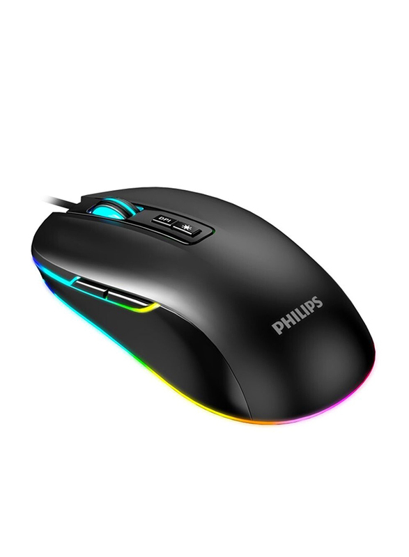 

Philips G414 Wired Optical 7 Button Gaming Mouse, Black