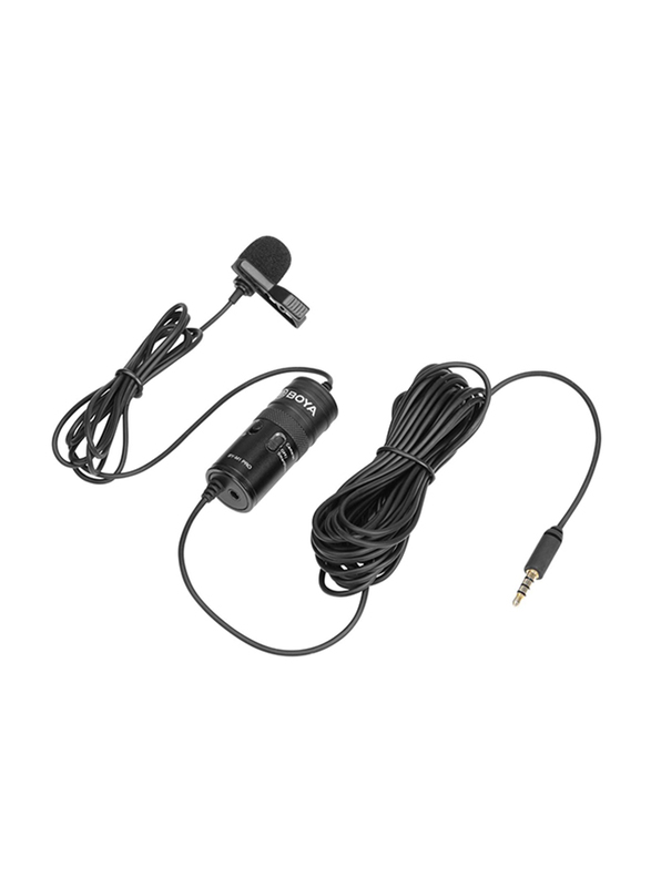 

Boya BY-M1 PRO Omni Directional Lavalier Mic with Headphone Socket, Black