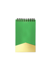 Silver Sword Eco friendly Recycled Notepad with Pen, Sticky Note and Magnetic Clip, Green