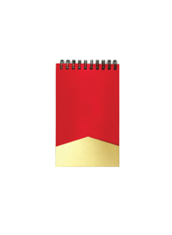 Silver Sword Eco friendly Recycled Notepad with Pen, Sticky Note and Magnetic Clip, Red