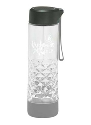 Silver Sword 600ml Geometric Glass Bottle, Grey