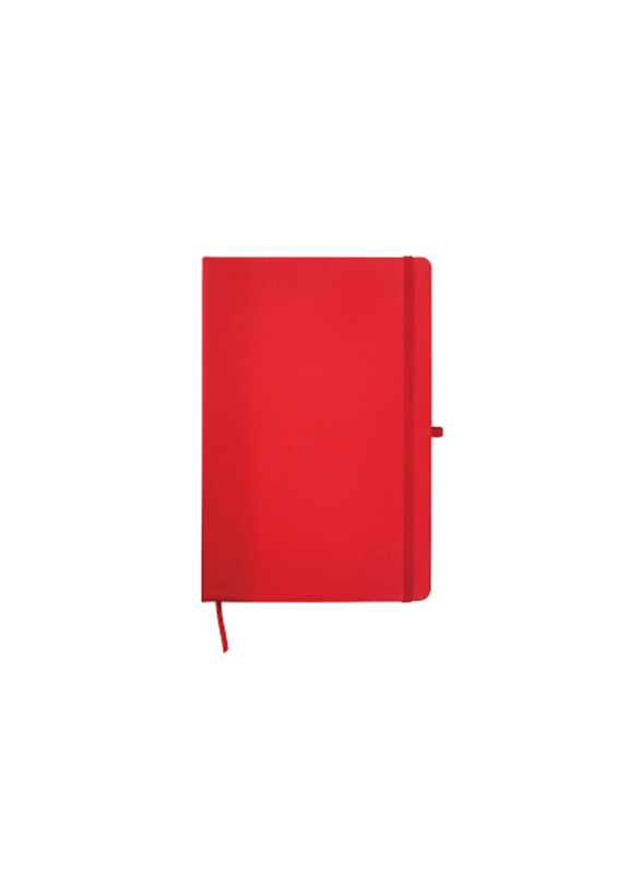 Silver Sword Promotional Notebook with Calendar, Pocket & Pen Holder, A5 Size, Red