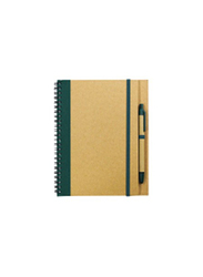 Silver Sword Eco Friendly Recycled Notepad with Stylus Pen, Green