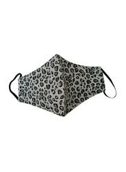 Silver Sword Breathe Leopard High Quality Face Mask, Black, 21cm