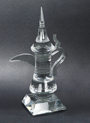 Silver Sword Crystal Traditional Coffee Pot on Clear Crystal Base, 30cm, Clear
