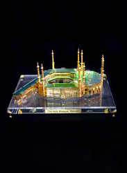 Silver Sword Crystal Gold Plated Holy Mosque Kaaba, 46 x 33 x 26cm, Multicolour