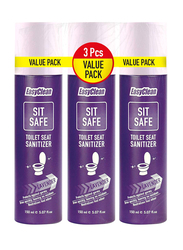 EasyClean Sit Safe Lavender Long Lasting Fragrance Toilet Seat Sanitizer, 3 Pieces x 150ml