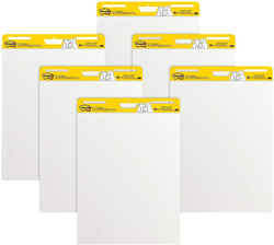 Post-it MMM559VAD6PK Super Sticky Easel Pad, White