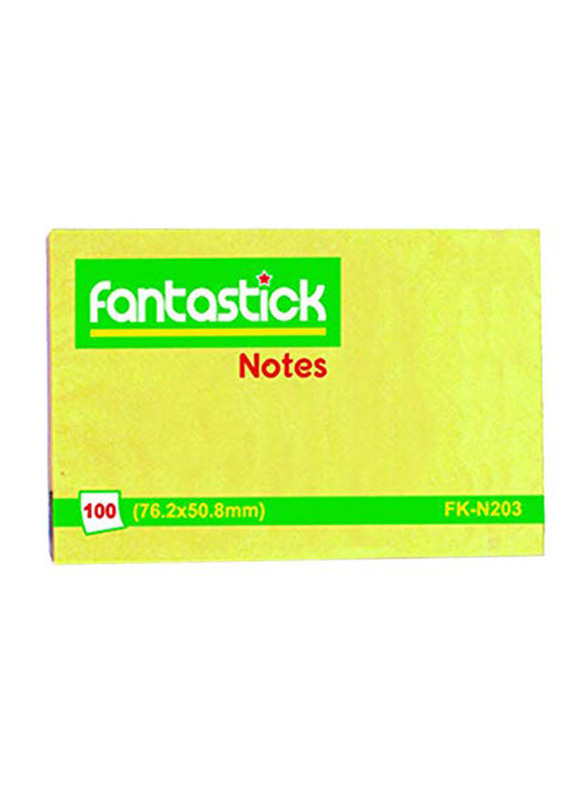 

Fantastick FK-N203-12 Sticky Notes, 2 x 3 inch, Yellow