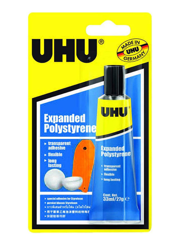 

UHU Expanded Polystyrene Glue, Yellow/Blue