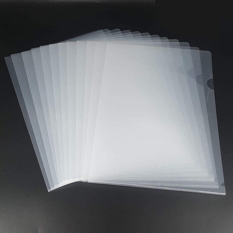 

LOCGFF A4 Plastic Document Folder, 100 Piece, Clear