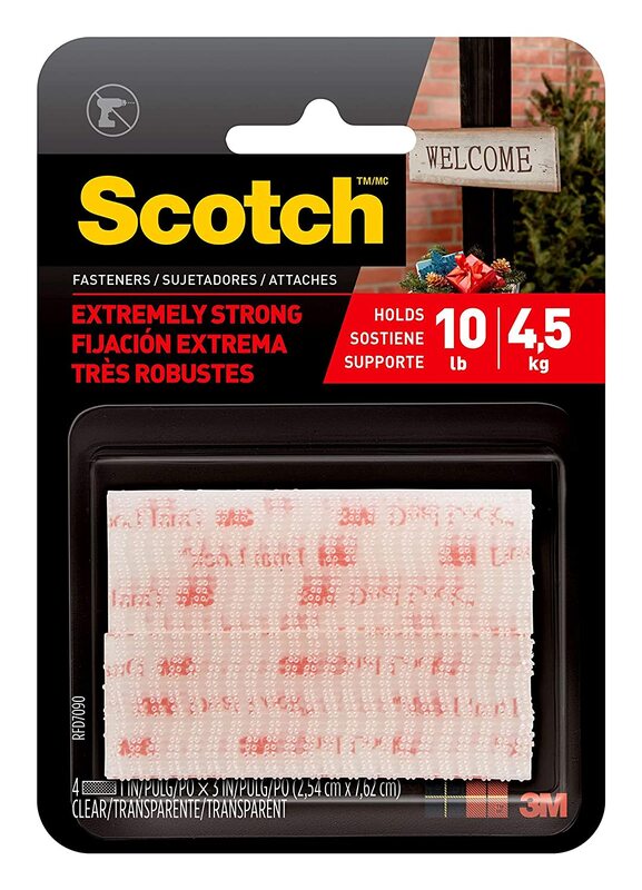 

Scotch Dual Lock Fastener, 1 x 3-inch, 7090, Clear