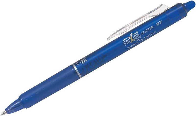 

Pilot Frixion Clicker Erasable Rollerball Pen, 0.7mm, Blue