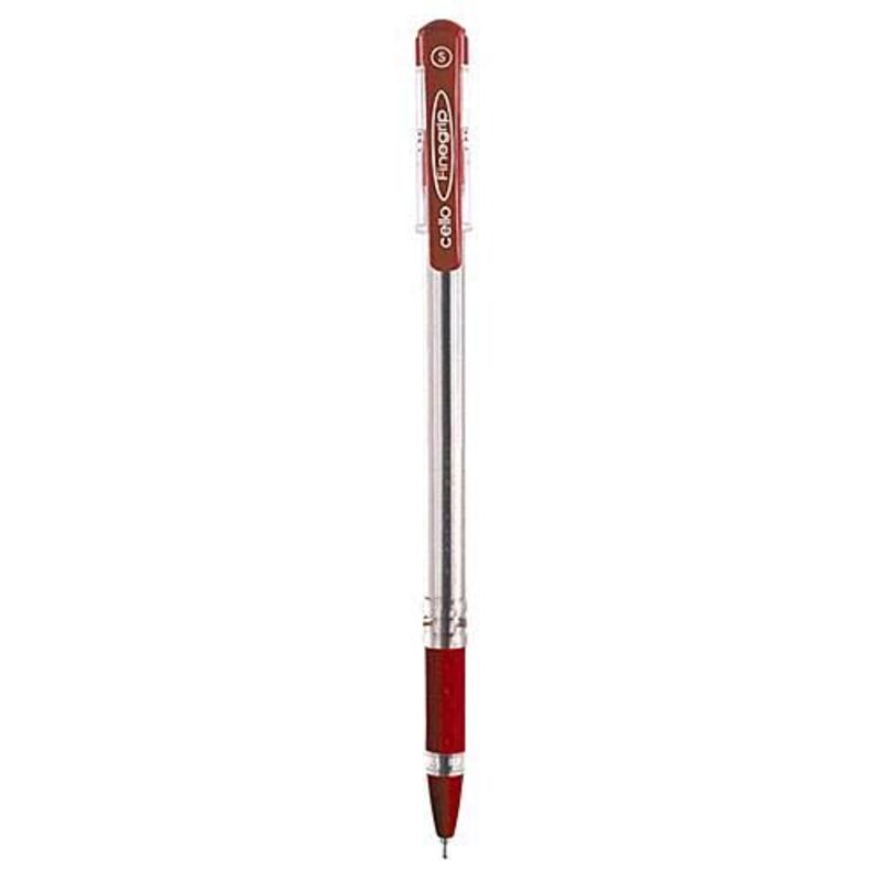 

Cello 50-Piece Fine Grip Ball Point Pen, 0.5mm, Red