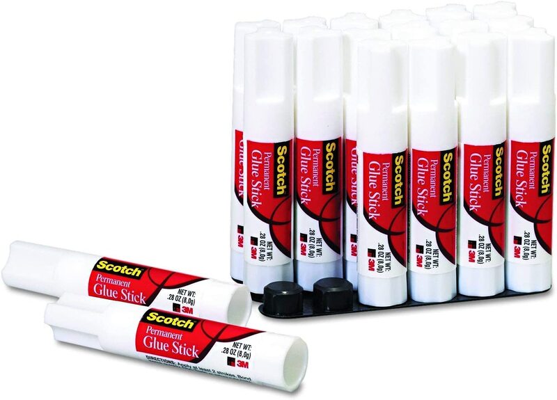 

Scotch Permanent Non-Toxic Glue Sticks, 18 Pieces x 28Ounces, 6008-18, White