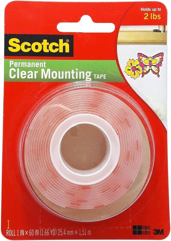 

Scotch 4010 Permanent Clear Mounting Tape, Pink