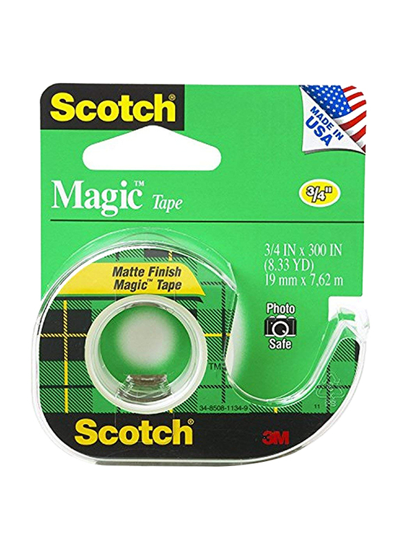 Scotch Magic Tape, 3/4 x 300 Inch, 3 Pieces, 3105, Clear