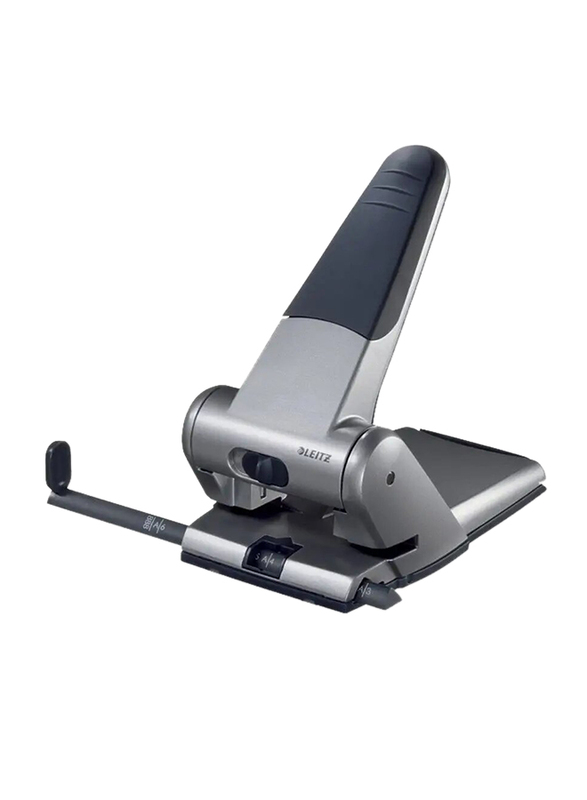 

Leitz 5180 Heavy Duty Hole Punch, Black/Silver