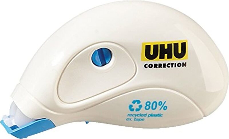 

UHU Corrrection Roller Mini, 6m x 5mm, Clean Ink Corrector, Sustainable, Eraser, White