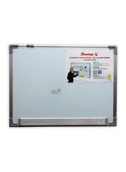 Flamingo Magnetic White Board Dry Eraser Board, 60 x 90cm, White