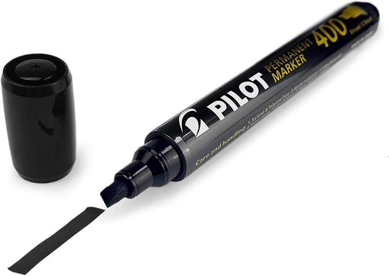 

Pilot Chisel Tip Permanent Marker Pen, SCA-400, 1.5mm-4.0mm Tip, Black