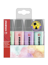 Stabilo 4-Piece Boss Original Pastel Highlighter Pen, Multicolor