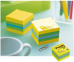 3M Post-it Mini Cube Sticky Notes, 51mm Square, 400 Sheets, Multicolor