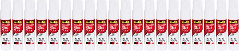 

Scotch 20-Piece 0.52oz Glue Stick, White
