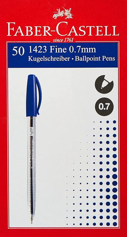 

Faber-Castell 50-Piece 1423 Ball Pen, 0.7mm, Blue
