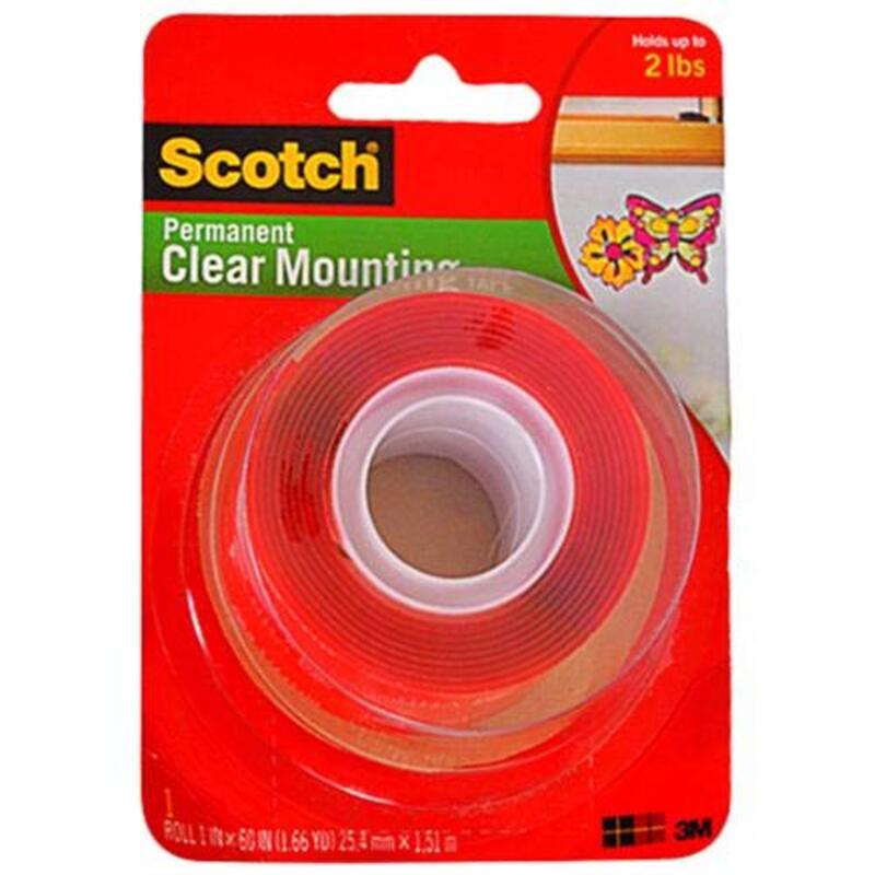 

3M Scotch Clear Mounting Tape, Red