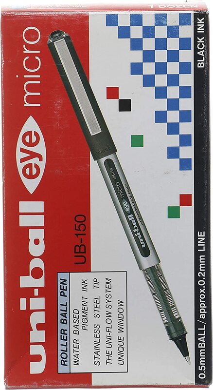 

Uniball 12-Piece Eye Micro 150 Ballpoint Pen Set, 0.5mm, Black