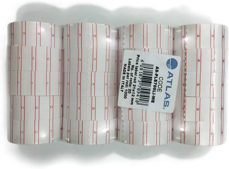 

Atlas Price Labels Rolls, 20 White