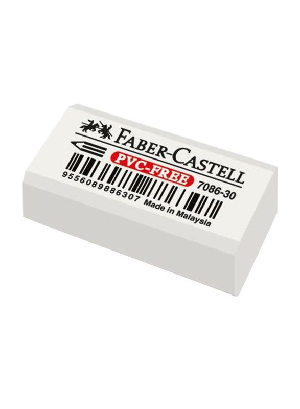 

Faber-Castell 15-Piece PVC-Free Medium Pencil Eraser Set, 189543, White