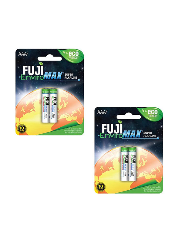 

Fuji 4-Piece Enviromax Super Alkaline Battery, AAA2, Multicolour