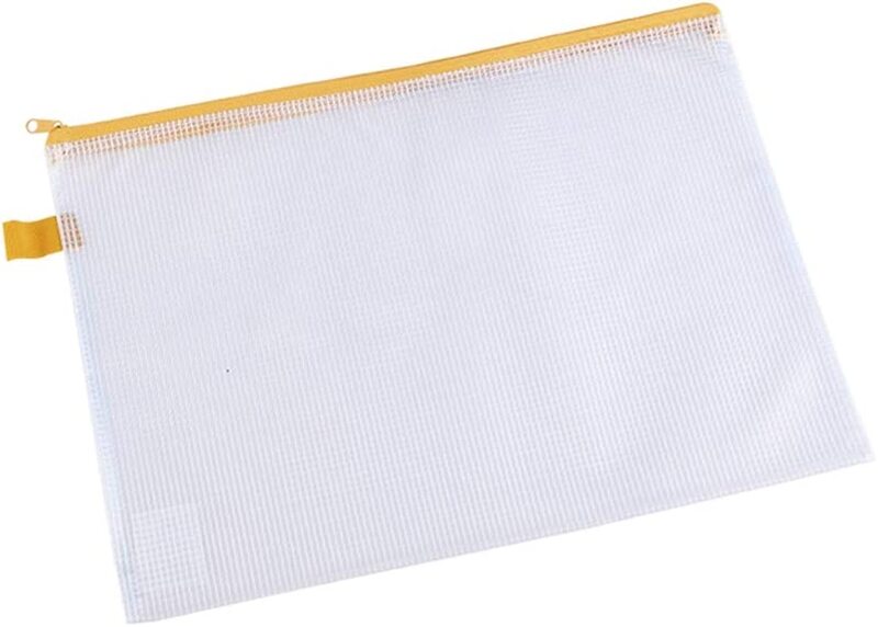 

Deli 20-Piece A4 Paper Mesh Zipper Bag with Zipper, Yellow