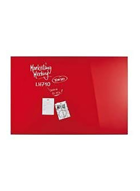 

Quick Office Magnetoplan Magnetic Design Glassboard, 150 x 100cm, Intense Red