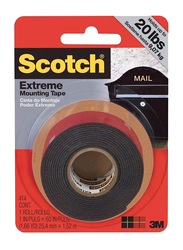Scotch 3M Extremely Strong Mounting Tape, 1 x 60 Inch, Black